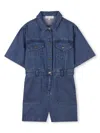 Michael Kors Denim Playsuit In Blue