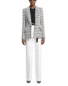 Michael Kors Eyelash Tweed Single-breasted Blazer In Multi