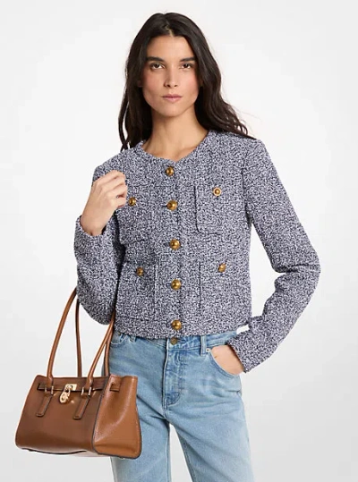 Michael Kors Tweed Jacket In Gray