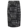 Michael Kors Tweed Midi Pencil Skirt In Black Wool In Black