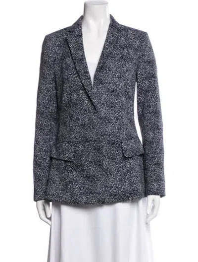 Pre-owned Michael Kors Tweed Pattern Blazer In Blue