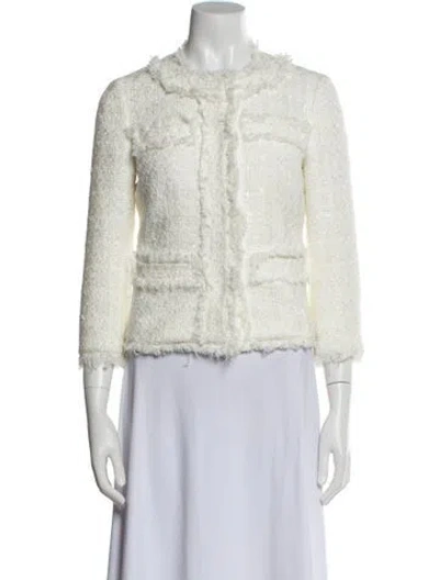 Pre-owned Michael Kors Tweed Pattern Evening Jacket In Neutral