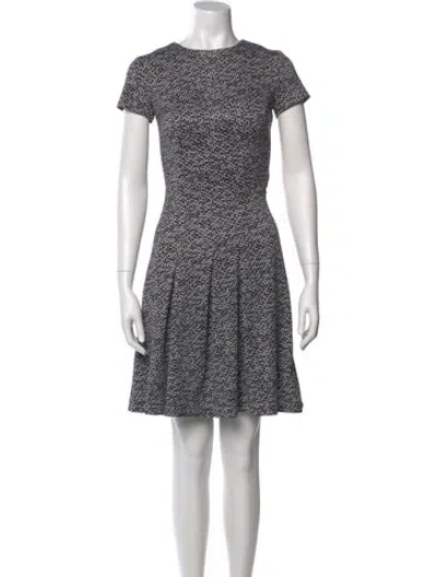 Pre-owned Michael Kors Tweed Pattern Mini Dress In Black
