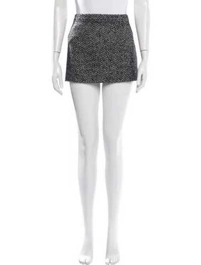 Pre-owned Michael Kors Tweed Pattern Mini Skirt In Black