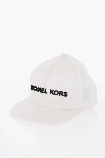 Michael Kors Twill Cap With Logo In Neutral