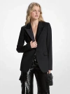 Michael Kors Twill Tuxedo Blazer In Black
