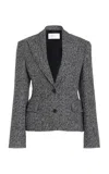 Michael Kors Twill Wool Jacquard Blazer In Black,white