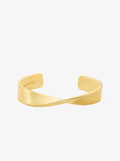 Michael Kors Twist Cuff Bracelet In Gold In Transparent