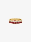 Michael Kors Two-tone Double Pavé Ring In Gold