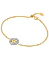 Michael Kors Two-tone Pave Logo Bracelet In Gold