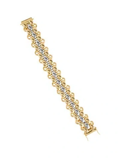 Pre-owned Michael Kors Two-tone Chain Link Bracelet, 8" In Multi