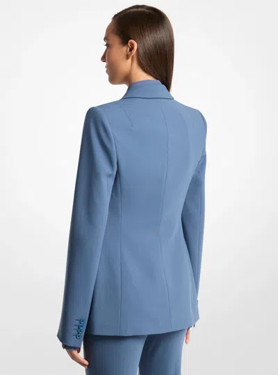 Michael Kors Tyler Stretch Wool Crepe Blazer In Blue