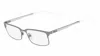 Michael Kors Unisex Mk174m Rectangle Eyeglasses In Grey In Metallic