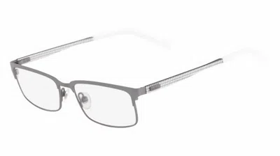 Michael Kors Unisex Mk174m Rectangle Eyeglasses In Grey In Metallic