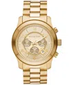 Michael Kors Oversized Slim Runway Gold-tone Watch In Gold