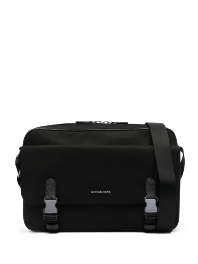 Michael Kors Utility Flap Msgr Bags In Black