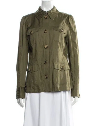 Pre-owned Michael Kors Utility Jacket W/ Tags In Green