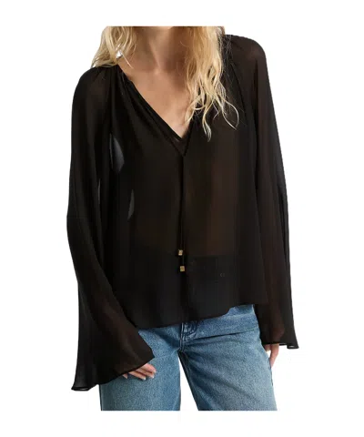 Michael Kors V-neck Blouse In Black