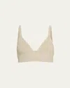 Michael Kors V-neck Cashmere Bra In Almond