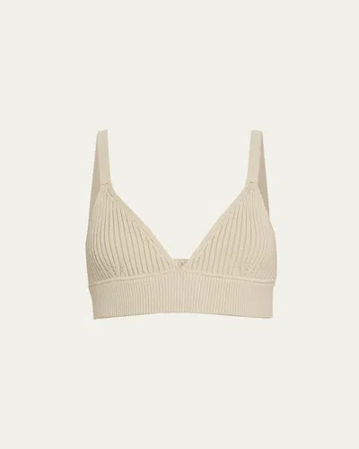 Michael Kors V-neck Cashmere Bra In Brown