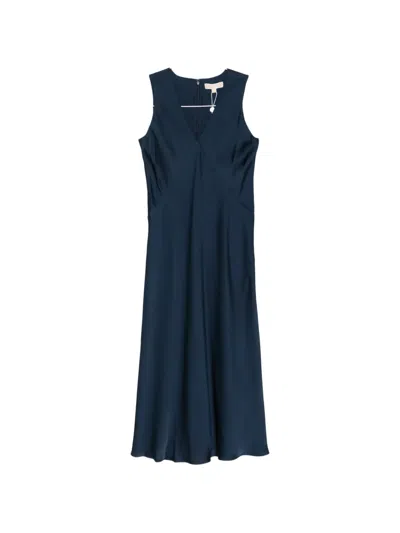 Michael Kors V-neck Dress In Blue