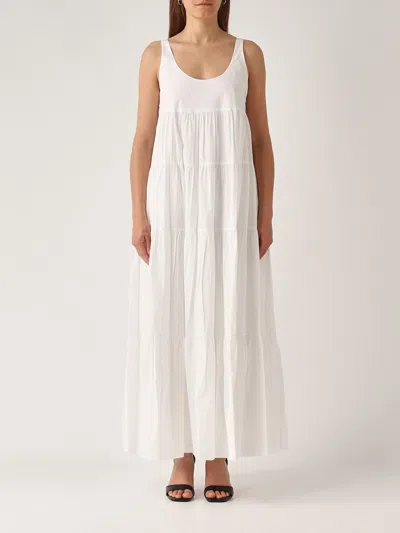 Michael Kors V Neck Tier Dress Dress In White