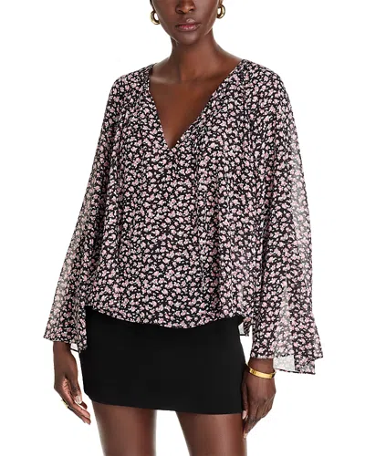 Michael Kors V Neck Top In Dusty Rose