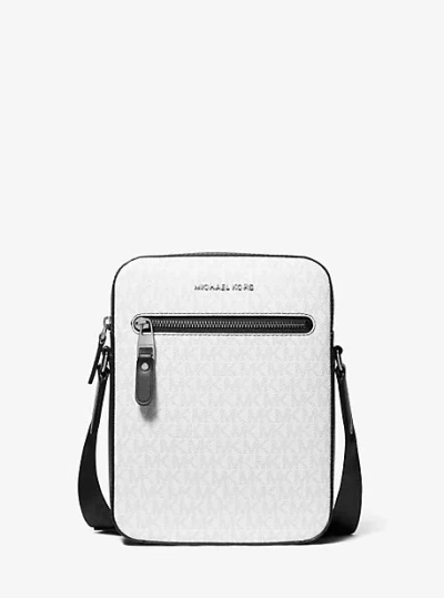 Michael Kors Varick Logo Flight Bag In White