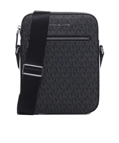 Michael Kors Varick Logo Messenger Bag In Black