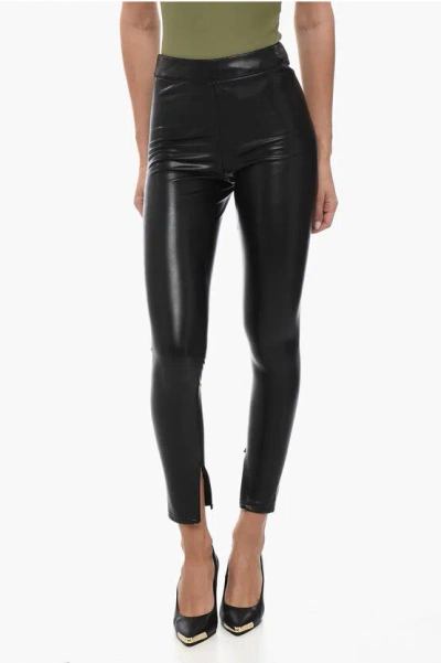 Michael Kors Vegan Leather Skinny Pants In Black