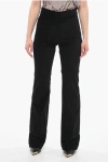 MICHAEL KORS VELOUR HIGH-WAISTED PANTS WITH FRONT PLEATS
