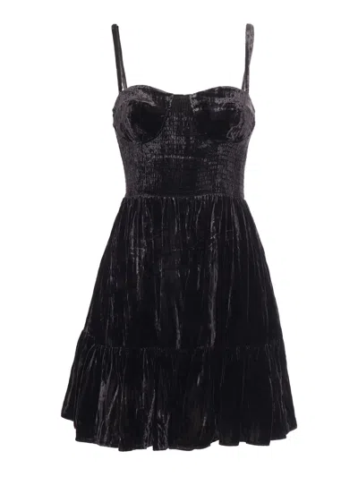 MICHAEL KORS VELVET BUSTIER SMOCK DRESS
