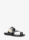 Michael Kors Michael  Mmk Vera Slip-on Toe-ring Slide Sandals In Black