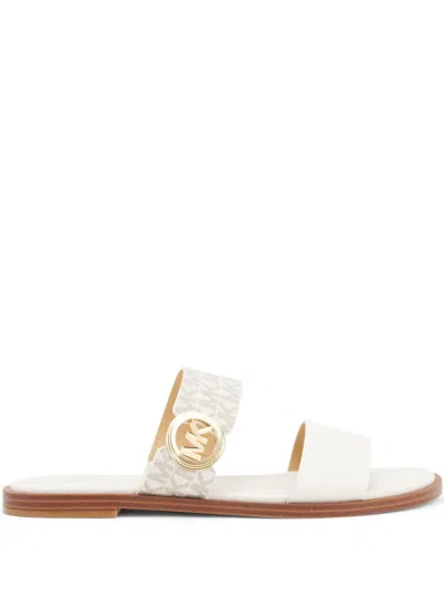 Michael Kors Vera Leather Sandals In Nude