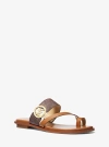 Michael Kors Michael  Mmk Vera Slip-on Toe-ring Slide Sandals In Brown