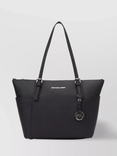 Michael Kors Versatile Carryall Bag With Top Handles And Shoulder Strap In Black