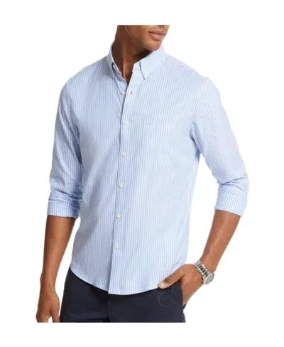Michael Kors Vertical Stripe Long-sleeved Shirt In Blue