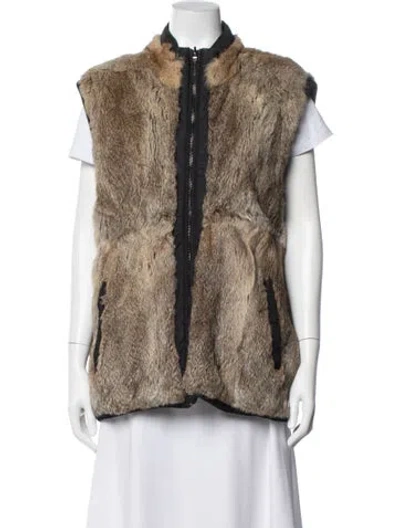 Pre-owned Michael Kors Vest In Black/brown
