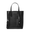 Michael Kors Vincent Small Saffiano Leather Convertible Tote Bag With Card Case In Black
