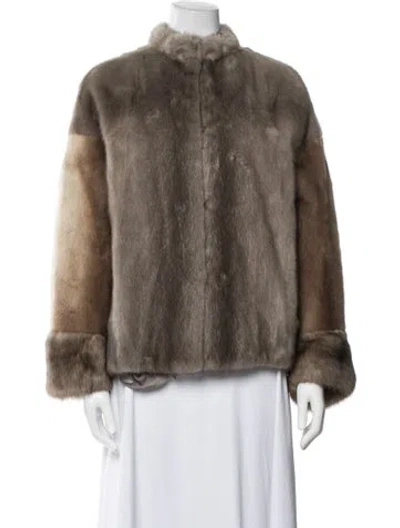Pre-owned Michael Kors Vintage 2000's Fur Jacket In Brown