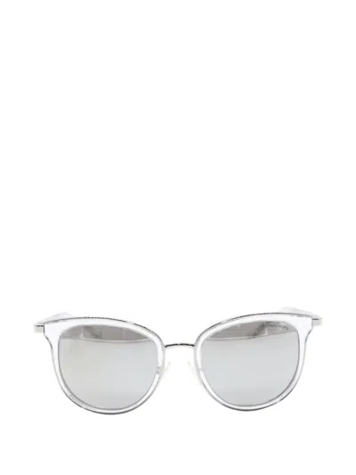 Pre-owned Michael Kors Vintage Adrianna Mk 1010 Cat-eye Sunglasses In Silver