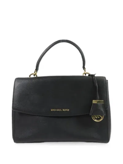Pre-owned Michael Kors Vintage Ava Leather Handbag In Black