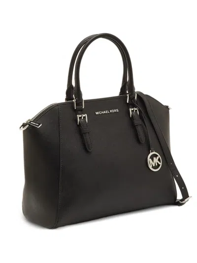 Pre-owned Michael Kors Vintage Ciara Leather Tote Bag In Black