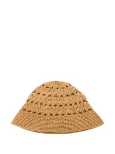 Pre-owned Michael Kors Vintage Crochet-knit Hat In Neutral