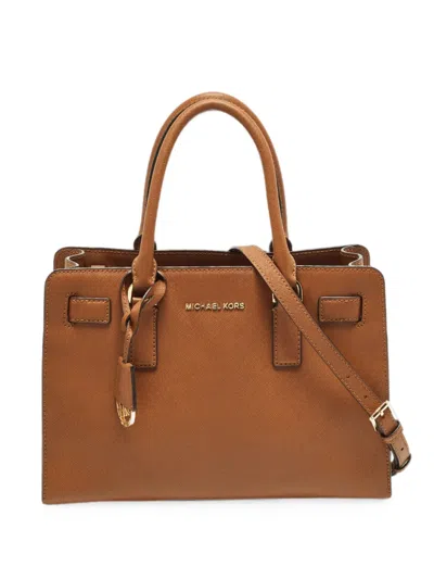 Pre-owned Michael Kors Vintage Dillon Leather Tote Bag In Brown