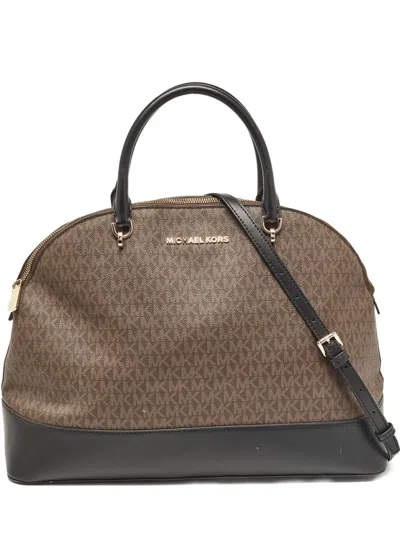 Pre-owned Michael Kors Vintage Emmy Dome Satchel Bag In Brown