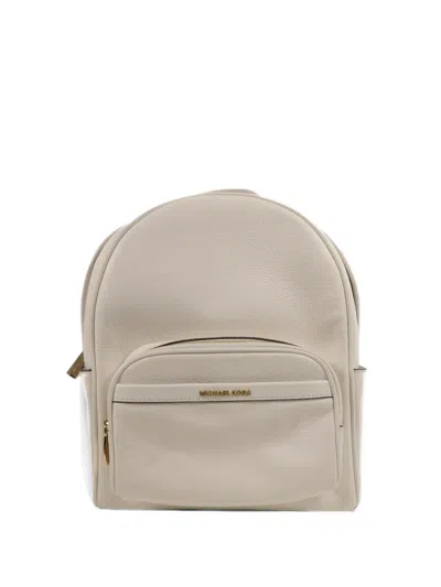 Pre-owned Michael Kors Vintage Grainy Leather Backpack In White