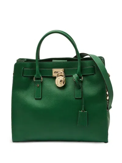 Pre-owned Michael Kors Vintage Hamilton Tote Bag In Green