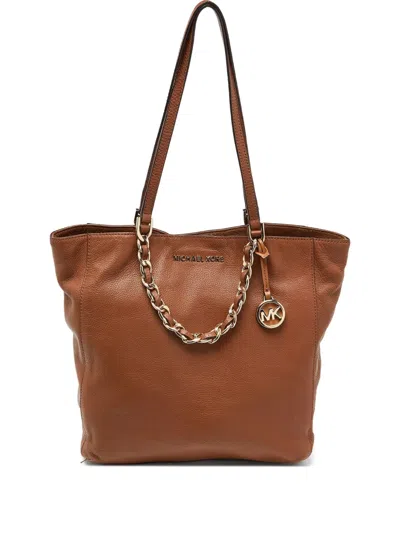 Pre-owned Michael Kors Vintage Harper Chain-handle Leather Tote Bag
