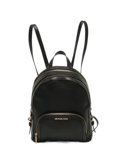 Pre-owned Michael Kors Vintage Jaycee Pebbled Backpack In Black